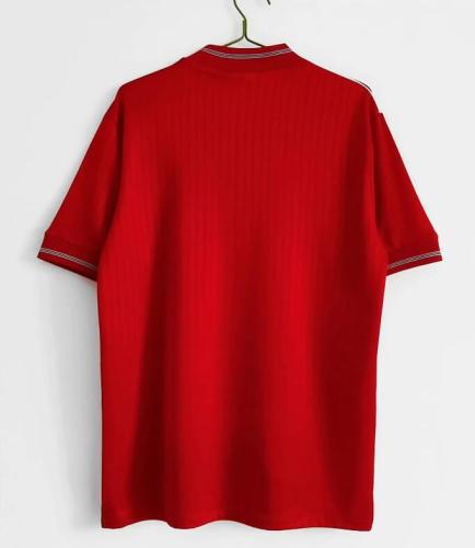 Retro Jersey 1984-1987 England Away Red Soccer Jersey Vintage Football Shirt