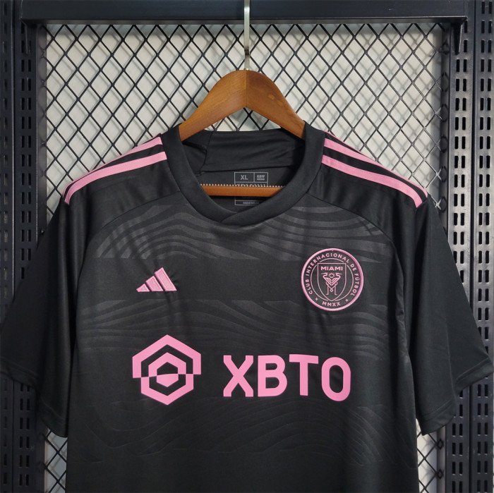 Fans Version 2023-2024 Inter Miami Away Black Soccer Jersey S,M,L,XL,2XL,3XL,4XL