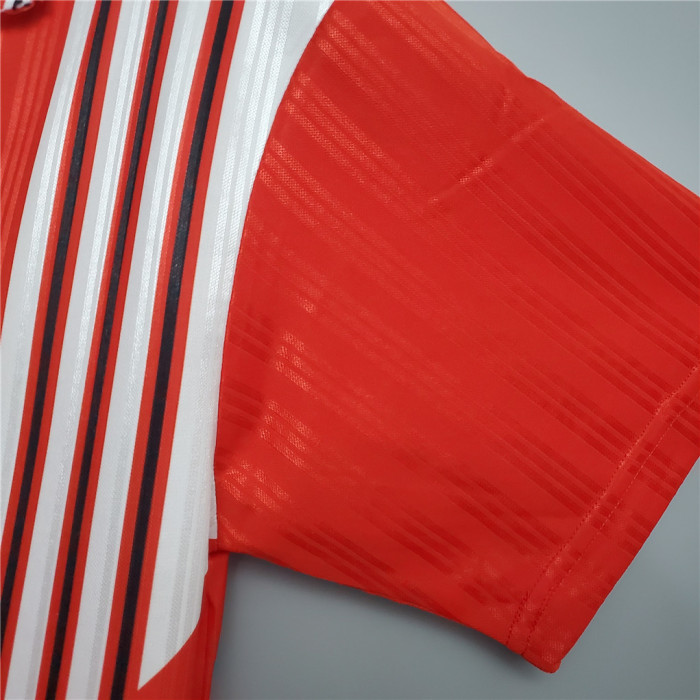 Retro Jersey 1995-1996 River Plate Away Red Soccer Jersey Vintage Football Shirt