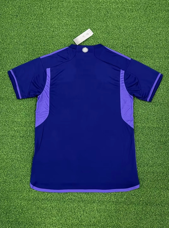 with 3 Stars Fans Version 2022 World Cup Argentina Away Purple Soccer Jersey