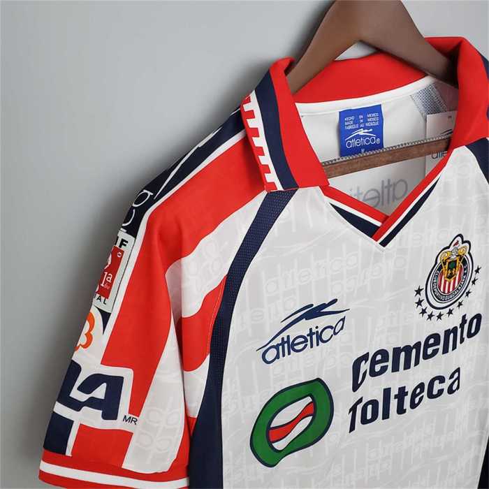 Retro Jersey 1999-2000 Chivas Away White Soccer Jersey Vintage Football Shirt