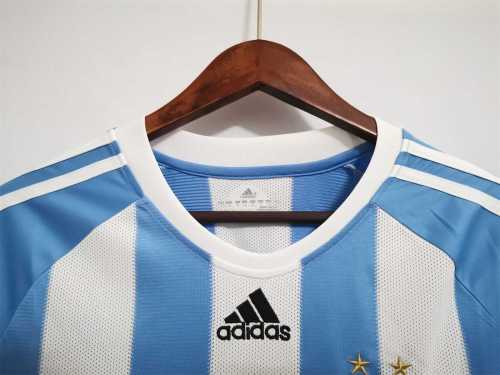 with Patch Retro Jersey 2010 Argentina Home Vintage Soccer Jersey