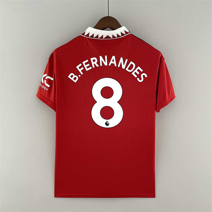 Retro Jersey 2022-2023 Manchester United B.FERNANDES 8 Home Soccer Jersey