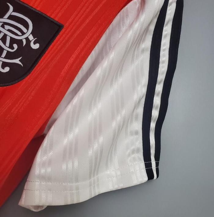Retro Jersey 1995-1996 Rangers Away Red/White Soccer Jersey
