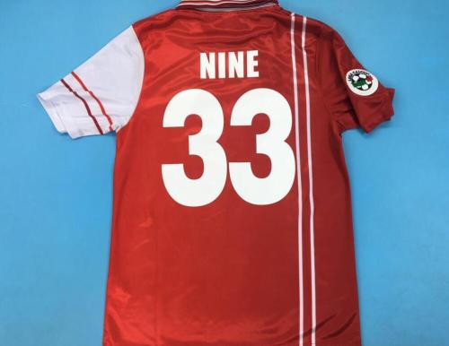 with Serie A Patch Retro Jersey 1998-1999 AC Perugia NINE 33 Home Soccer Jersey