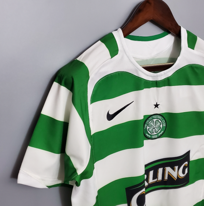 Retro Jersey 2005-2006 Celtic Home White/Green Soccer Jersey