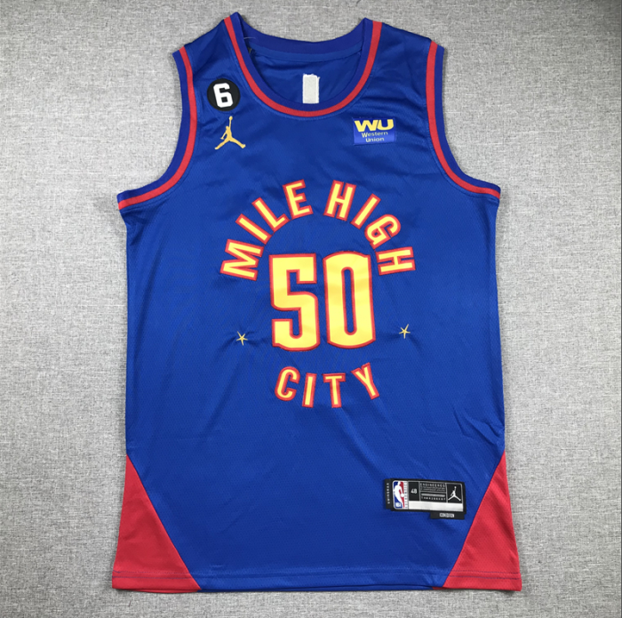 Denver Nuggets 50 GORDON 2023 Statement Edition Blue NBA Jersey