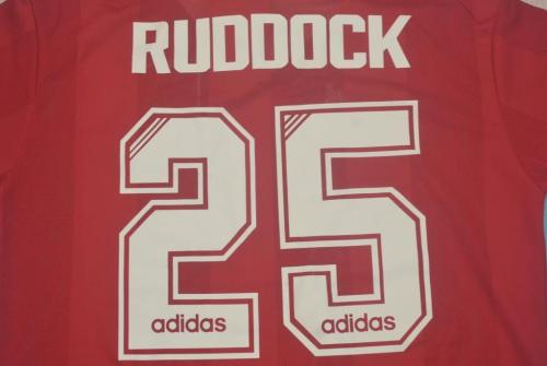 Retro Jersey 1995-1996 Liverpool 25 RUDOCK Home Soccer Jersey