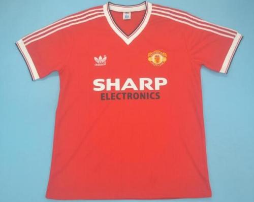 Retro Jersey 1982-1983 Manchester United Home Soccer Jeresy Vintage Football Shirt