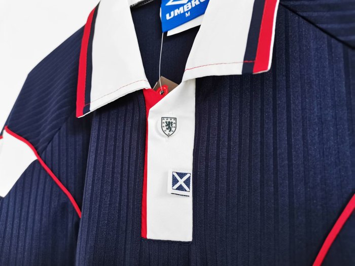 Retro Jersey 1996-1998 Scotland Home Dark Blue Soccer Jersey Vintage Football Shirt