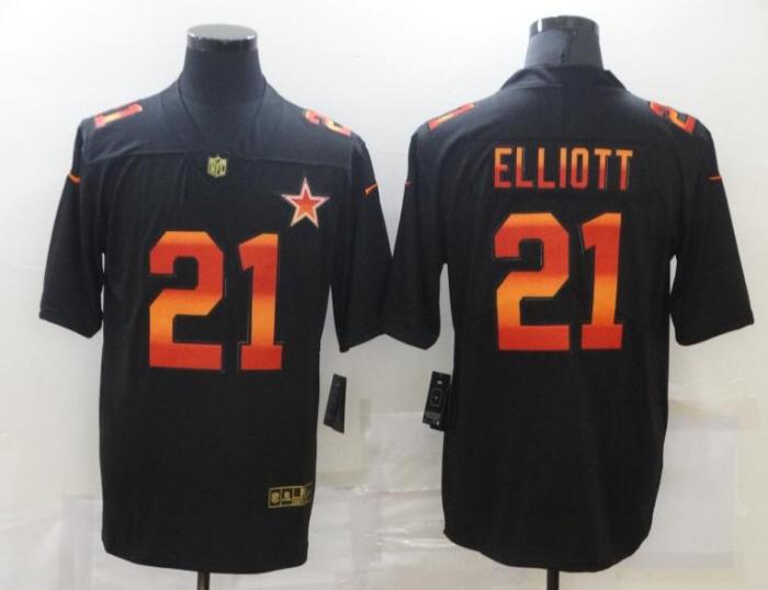 Dallas Cowboys 21 ELLIOTT Black Colorful Fashion Limited Jersey