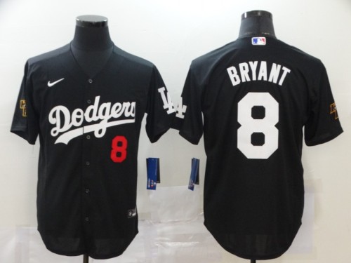 Los Angeles Dodgers 8 BRYANT Black 2020 Cool Base Jersey