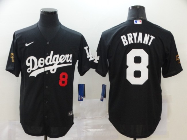 Los Angeles Dodgers 8 BRYANT Black 2020 Cool Base Jersey