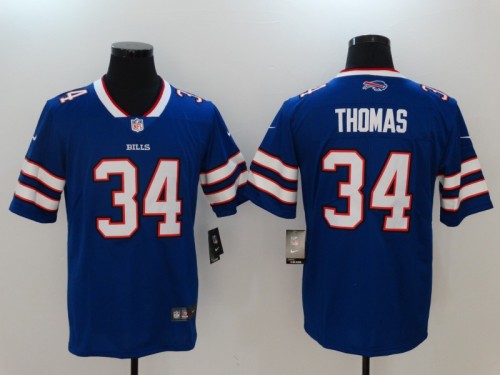 Buffalo Bills 34 THOMAS Blue Vapor Untouchable Limited Jersey