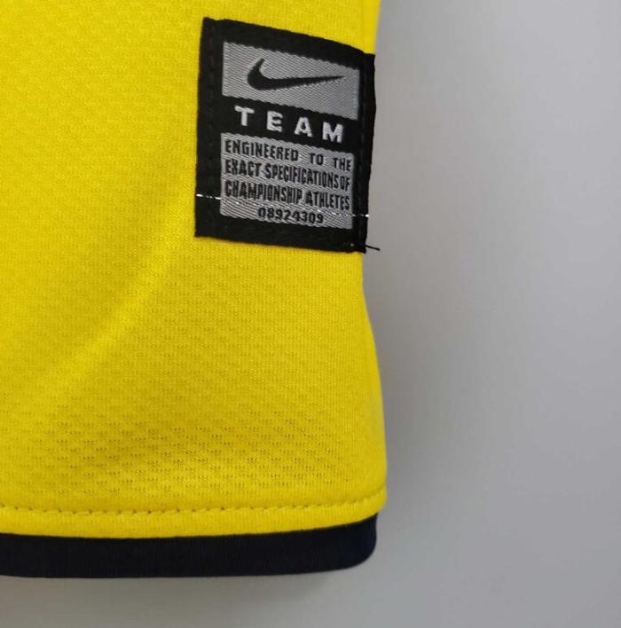 Retro Jersey 2008-2009 Barcelona Away Yellow Soccer Jersey Vintage Football Shirt