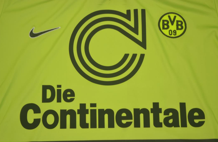 with Back Lettering Retro Jersey 1996-1997 Borussia Dortmund 10 MOLLER UCL Version Yellow Soccer Jersey