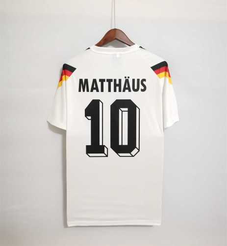 Retro Jersey 1990 Germany MATTHAUS 10 Home White Vintage Soccer Jersey