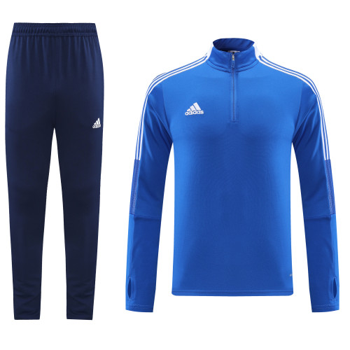 AD Blue 1/4 Zipper Sweater and Long Pants