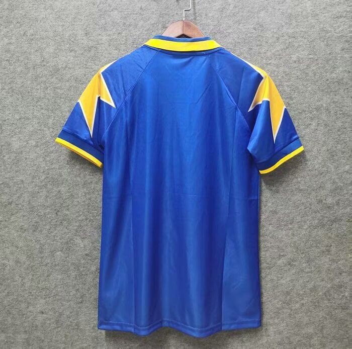 with Coppa Italia+Scudetto Patch Retro Jersey Juventus 1995-1996 Away Blue Soccer Jersey Vintage Football Shirt
