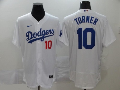 Los Angeles Dodgers 10 TURNER White 2020 Flexbase Jersey