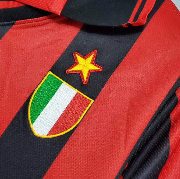Retro Jersey 1996-1997 AC Milan Home Soccer Jersey Vintage Football Shirt