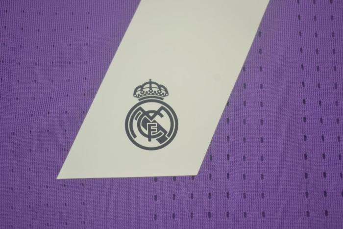 with UCL+Golden FIFA Patch+ Front Lettering Player Version Retro Jersey Real Madrid 2016-2017 RONALDO 7 Away Purple Soccer Jersey