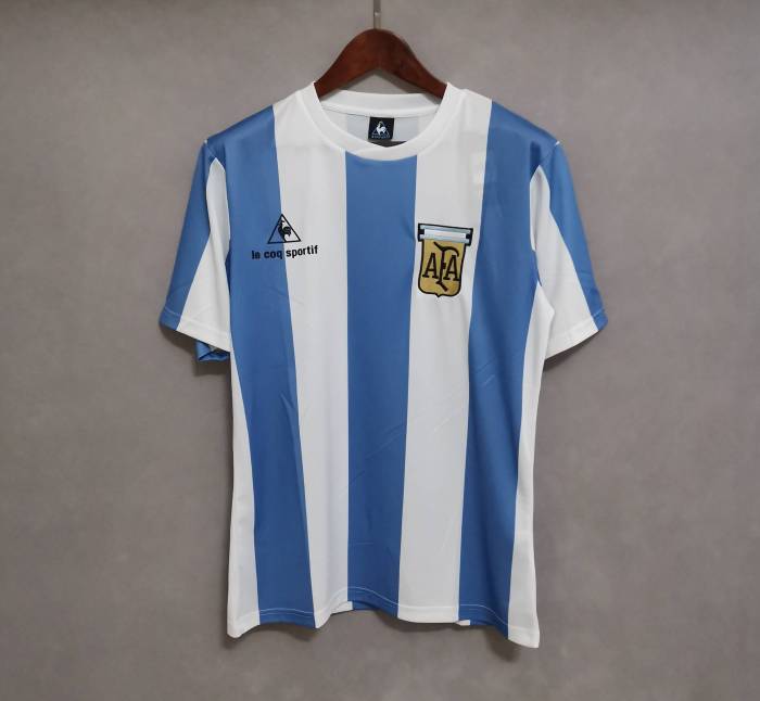 Retro Jersey 1985 Argentina MARADONA 10 Home Soccer Jersey