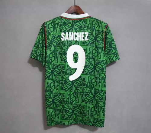 Retro Jersey 1994 Mexico SANCHEZ 9 Home Soccer Jersey