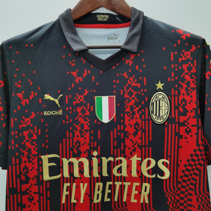 with Front Patch Retro Jersey 2022-2023 AC Milan 4th Away Soccer Jersey