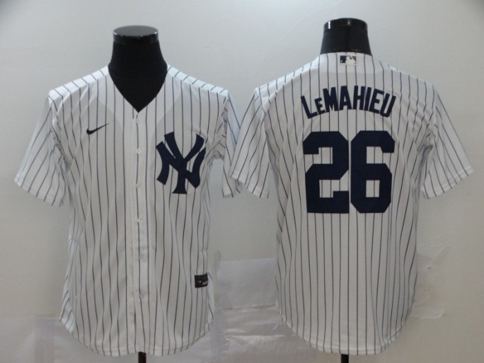 New York Yankees 26 LeMAHIEU White 2020 Cool Base Jersey