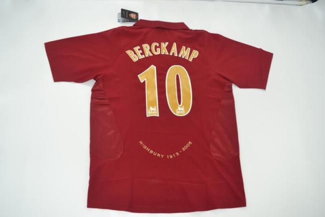 Retro Jersey 2005-2006 Arsenal #10 BERGKAMP Home Soccer Jersey