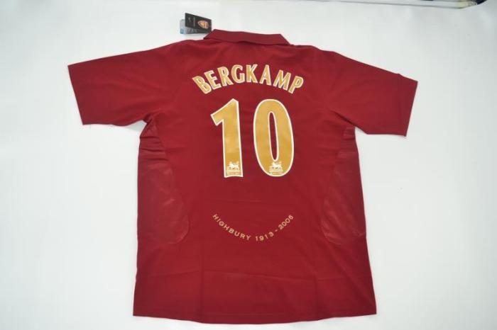 Retro Jersey 2005-2006 Arsenal #10 BERGKAMP Home Soccer Jersey