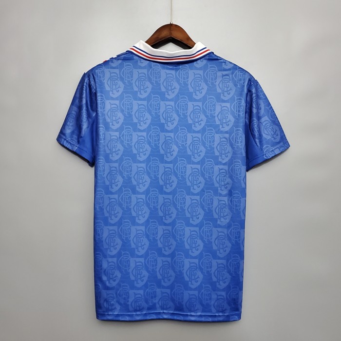 Retro Jersey Rangers 1996-1997 Home Blue Soccer Jersey