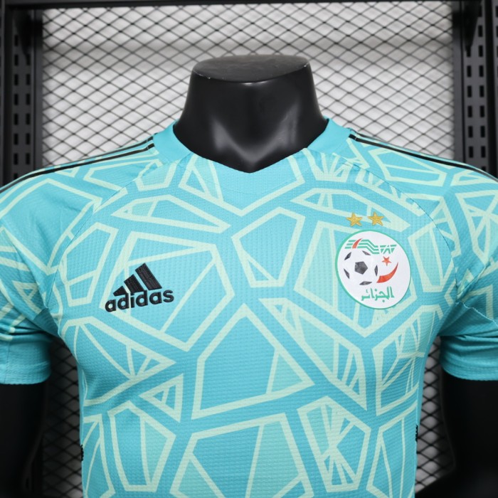 Player Version 2023 Algeria Blue Soccer Jersey