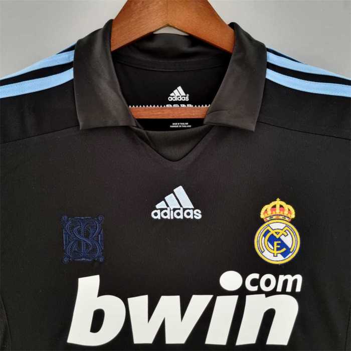 Retro Jersey 2009-2010 Real Madrid Away Black Soccer Jersey Vintage Real Football Shirt