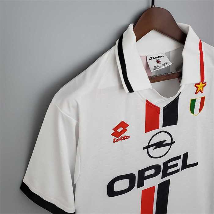 Retro Jersey 1995-1997 AC Milan Away White Soccer Jersey