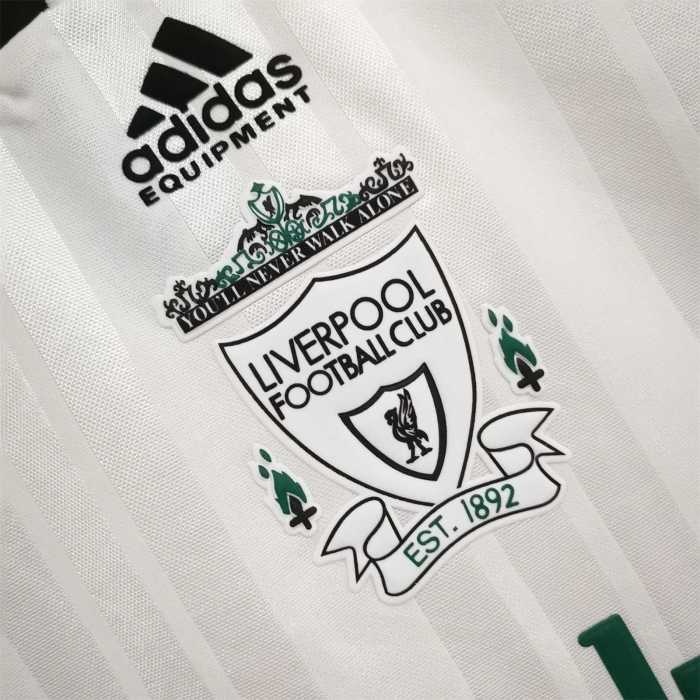 Retro Jersey 1993-1995 Liverpool Away White Soccer Jersey Vintage Football Shirt