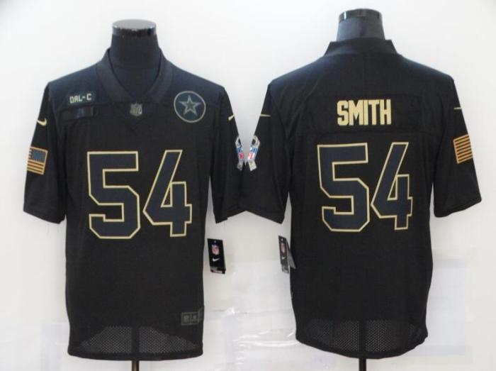Cowboys 54 Jaylon Smith Black 2020 Salute To Service Limited Jersey