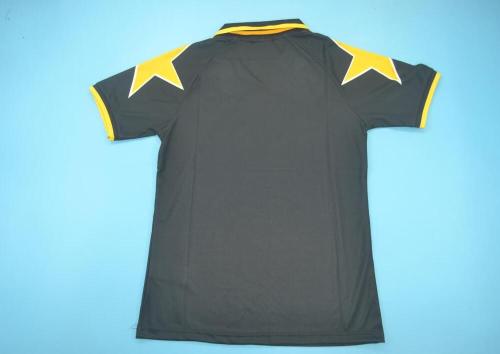 with Coppa Italia+Scudetto+Serie A Patch Retro Jersey 1995-1996 Juventus Away Black Soccer Jersey