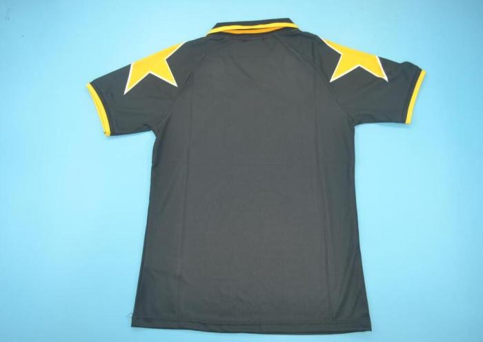 with Coppa Italia+Scudetto+Serie A Patch Retro Jersey 1995-1996 Juventus Away Black Soccer Jersey