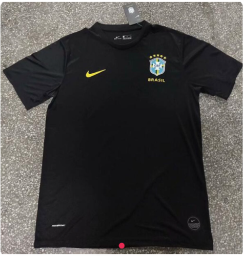 Fans Version Brazil Black Soccer Jersey
