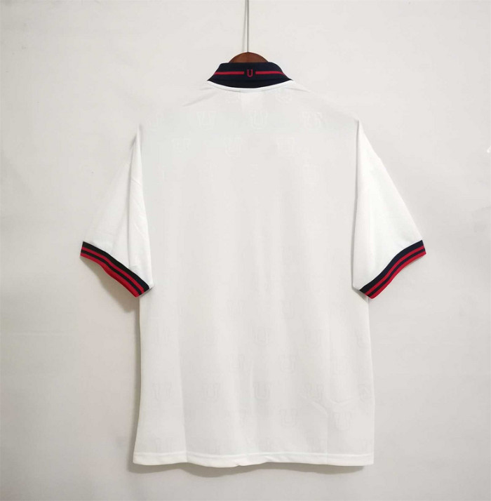 with Sponor Logo Retro Jersey 1998 Universidad de Chile Away White Soccer Jersey