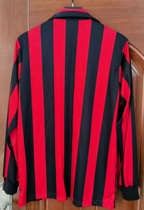 Long Sleeve Retro Jersey 1988-1989 AC Milan Home Vintage Soccer Jersey