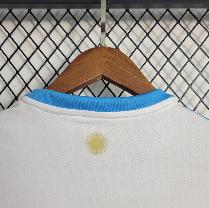 Fans Version 2023 Argentina White Champions Version Soccer Jersey