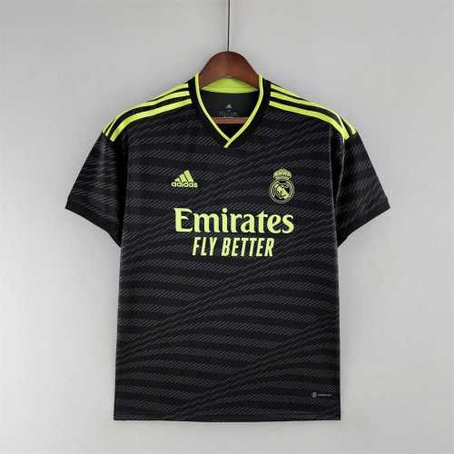 Retro Jersey 2022-2023 Real Madrid 3rd Away Black Soccer Jersey Vintage Football Shirt