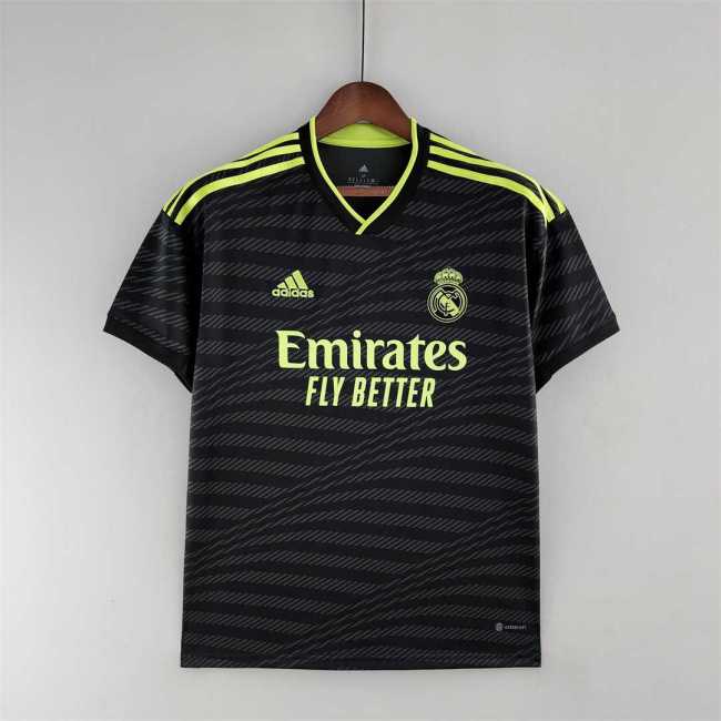 Retro Jersey 2022-2023 Real Madrid 3rd Away Black Soccer Jersey Vintage Football Shirt
