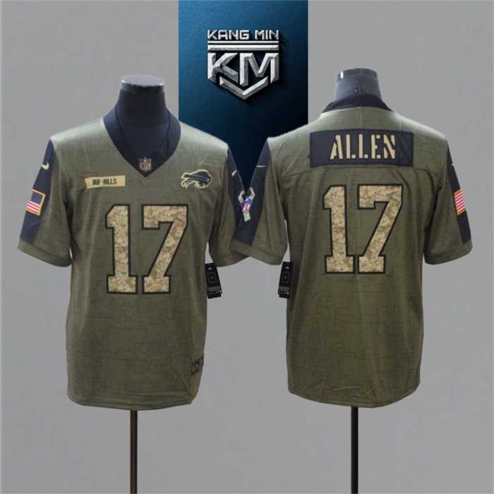2021 Bills 17 ALLEN NFL Jersey S-XXL Tribute Camo Edition