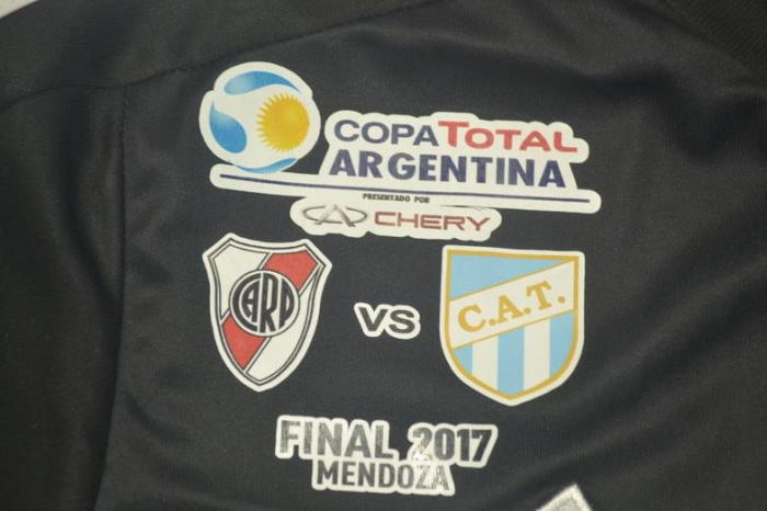 with All Patches Retro Jersey 2016-2017 River Plate Away Black Soccer Jersey