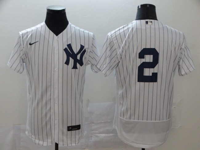 Yankees 2 Derek Jeter White 2020 Flexbase Jersey