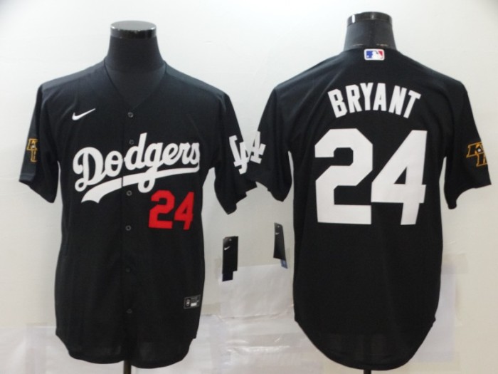 Los Angeles Dodgers 24 BRYANT Black 2020 Cool Base Jersey